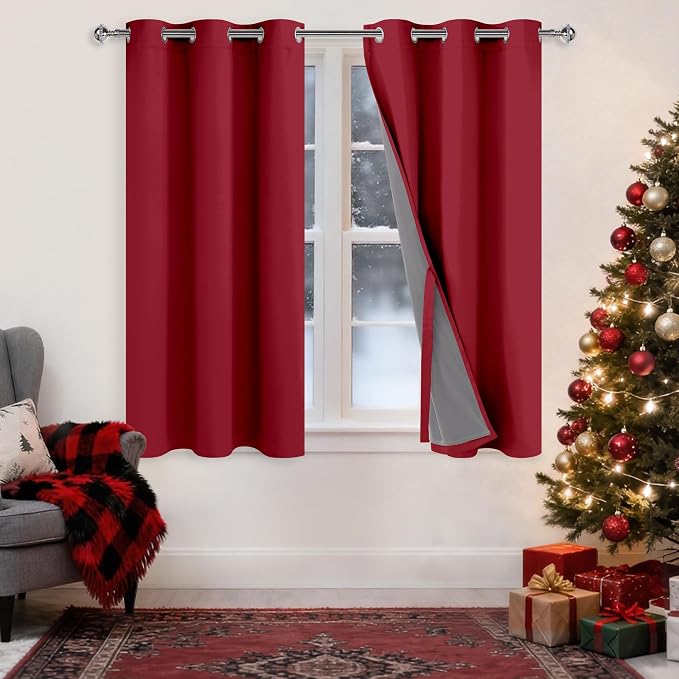 XWZO 100% Blackout Curtains 54 Inches Long by XWZO