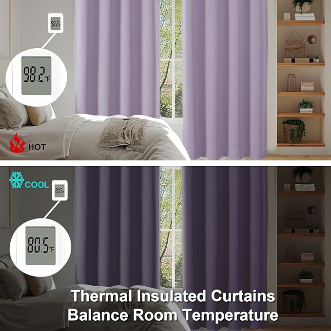 Simplebrand Lilac Blackout Curtains - Image 6