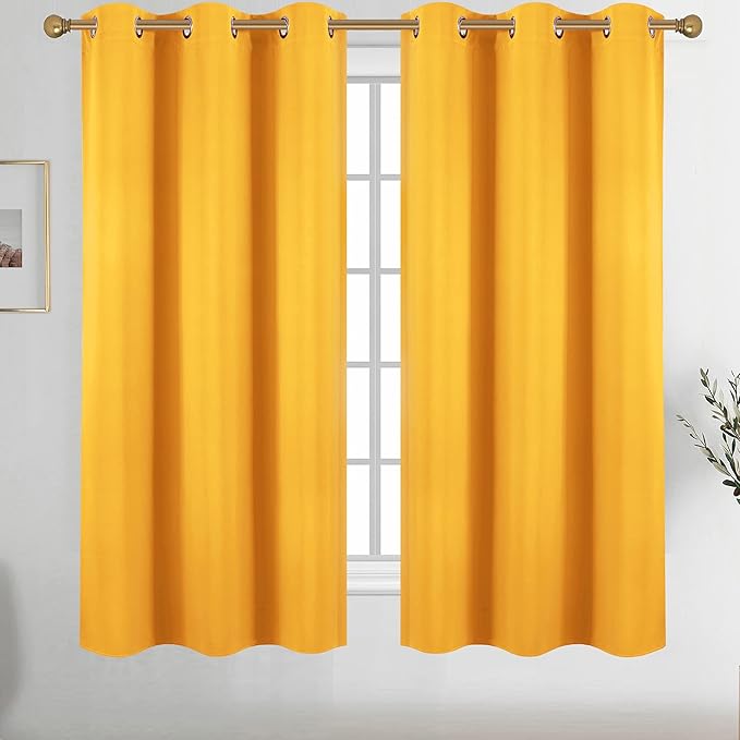 Diraysid Yellow Grommet Blackout Curtains by Diraysid%2C+refresh+your+life