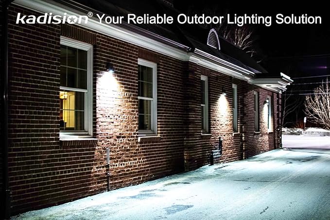 kadision 60W LED Wall Pack Light with Dusk-to-Dawn Photocell, 0-90° Adjustable Full Cutoff Outdoor Wall Light for House Yard Garage, 7800lm 5000K Daylight 100-277V ETL Listed
