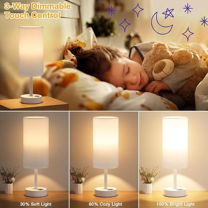 Dicoool Bedside Table Lamp for Bedroom - Image 3