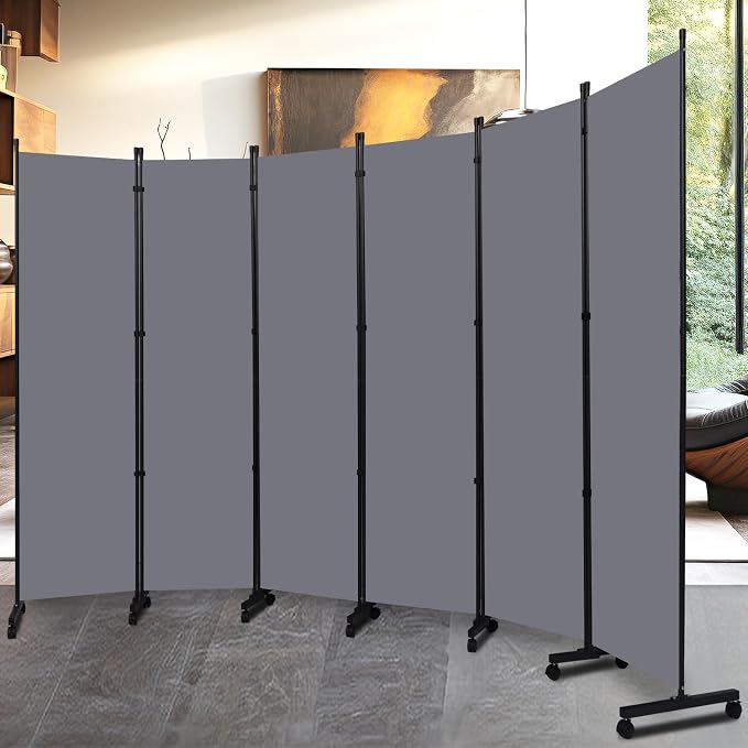 Room Divider 6 Panel-132''Wide Folding Privacy Screen, Large Partition Wall | by HOMSCREENER
