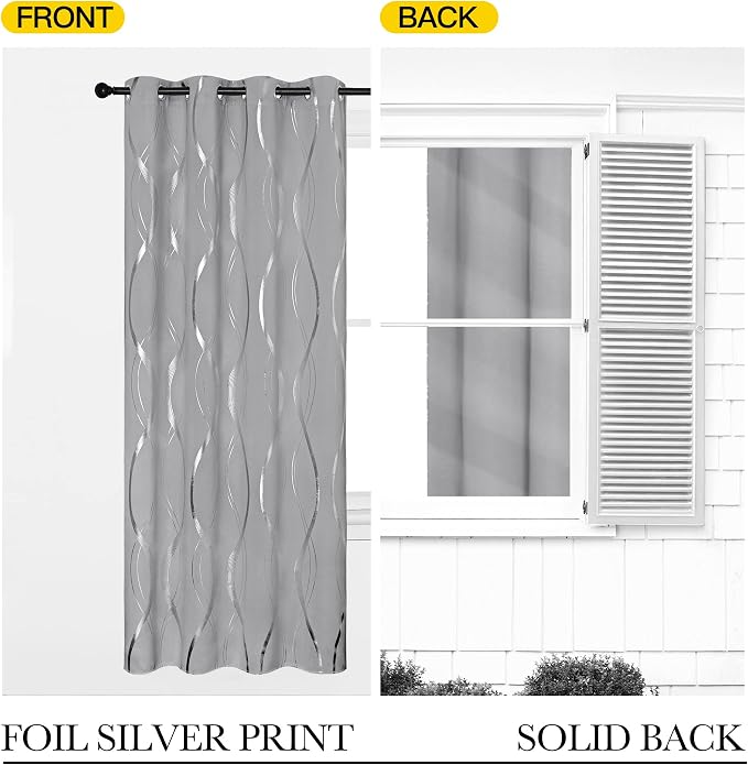 NICETOWN Kitchen Blackout Curtain Panels, Window Treatment Thermal Insulated - Image 6