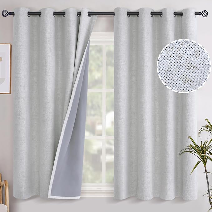 YoungsTex Linen Textured 100% Blackout Curtains by YoungsTex