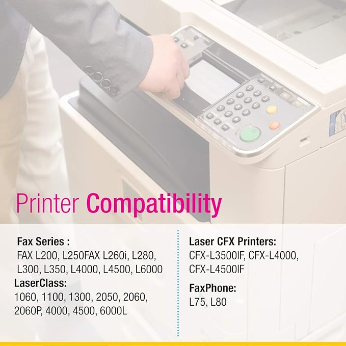 CS Compatible Toner Cartridge Replacement for Canon FX3 1557A002BA Black Fax Series L200 L250 L260i L280 L300 L350 L4000 L4500 L6000 CFX-L4000 CFX-L4500IF Toner Cartridge 4 Pack