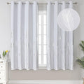 Greyish White Curtains for Bedroom 63 Inches Length Thermal Insulated Window by ESTELARTEXTILER