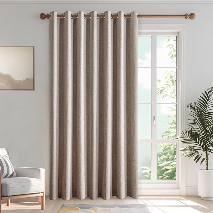 IGEMAEVE Blackout Curtains for Bedroom Grommet Linen 100" W x 108" L | Bedroom by IGEMAEVE