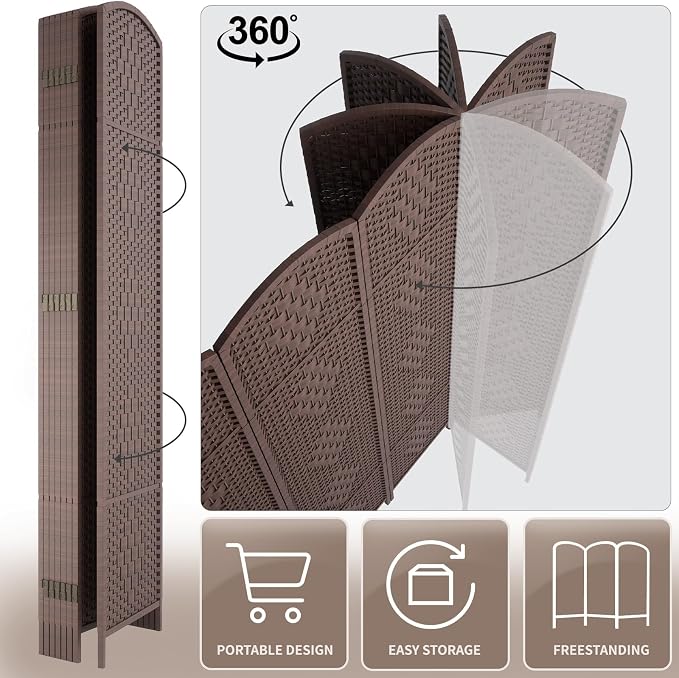 RHF Room Divider Panel, Partition Room Dividers, 8Panel Privacy Screen - Image 7