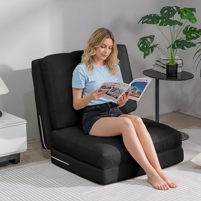 Cvortll 4-in-1 Folding Sofa Bed, Memory Foam Bean Bag Chair, Large Convertible - Image 3