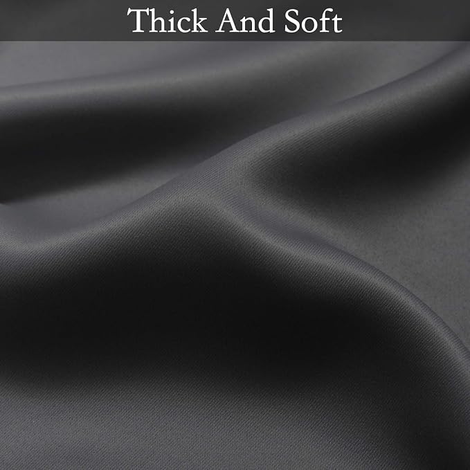 SimpleHome Ombre Black to Grey White Curtains - Image 8