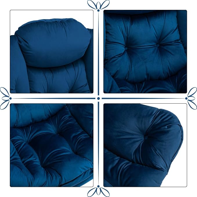 HollyHOME Lazy Chair with Armrest and Side Pocket, Comfy Accent Lounge Chair - Image 5