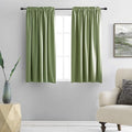 Sage Green 45 Inch Length Short Curtains by DONREN