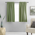 48 Inch Length Sage Blackout Curtains by DONREN