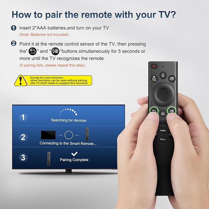 for Samsung-Smart-TV-Remote-Control-Replacement,Remote for 2019 2025 Samsung Frame Curved Crystal Smart TVs, with Voice Control