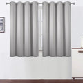 Blackout Curtains 52 x 45 inch/Light Grey Curtains Set of 2 Panels/Thermal by Lemomo