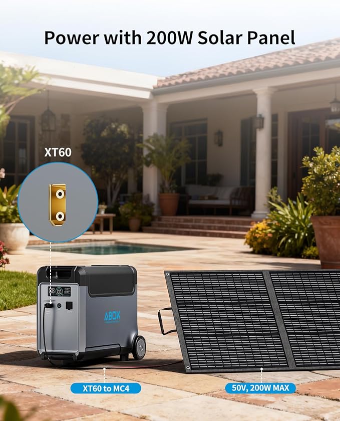Portable Power Station Extra Battery for Ark3600, 3840Wh LiFePO4 Battery Electric Solar Generator for Garage, Home, Off-Grid Living,Car Refrigerator, Portable Air Conditioner