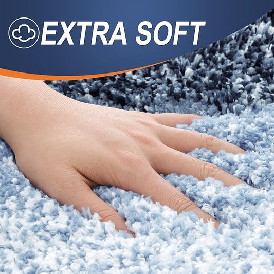 OLANLY Bathroom Runner Rugs 70x24, Extra Soft Absorbent Microfiber Bath Rugs, Rubber Backing, Quick Dry, Washable Bath Mats for Bathroom Floor, Tub and Shower, Home Decor Accessories, Navy Blue