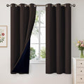 YoungsTex Dark Brown 100% Blackout Curtains 63 Inch Length, Room Darkening by YoungsTex