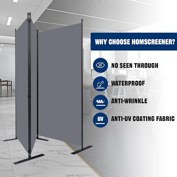 Room Divider 3 Panel-102''Wide, 6FT Room Dividers and Folding Privacy Screen | - Image 3