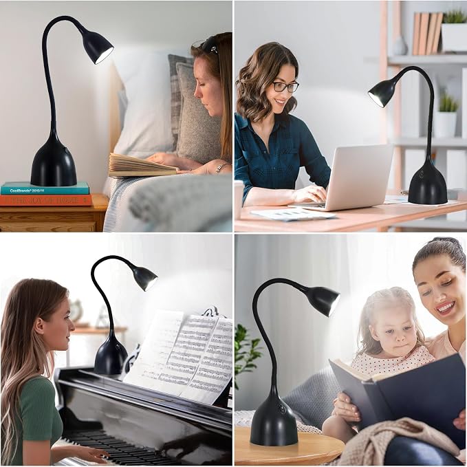 EJIAXIN Desk Lamp for Home Office, LED Reading Light, Small Adjustable Flexible - Image 6