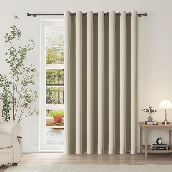 ChrisDowa Room Divider Curtains 90 Inch Length Sliding Door Curtain 1 Panel | by ChrisDowa