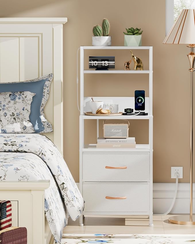White Nightstand, Tall Night Stand - Image 8