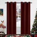 COSVIYA Grommet Room Darkening Burgundy Curtains 84 inch Long by COSVIYA
