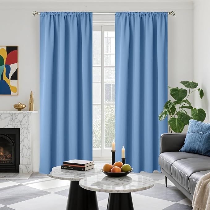 BGment Light Blue Blackout Curtains - Image 4