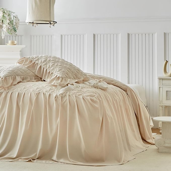 Ruffle Skirt Bedspread Set Flower Style - Image 5