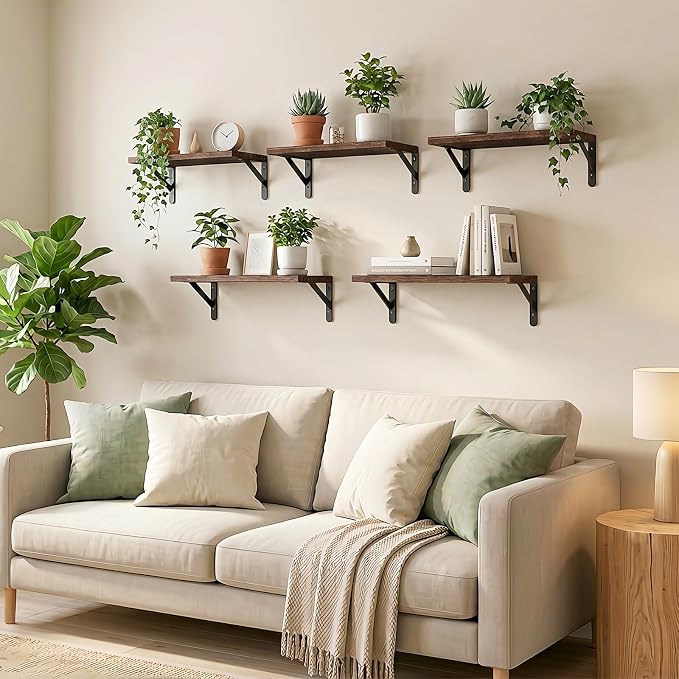 Fixwal Wall Floating Shelves for Home Decor | Wood Shelves, Natural Grain - Image 2