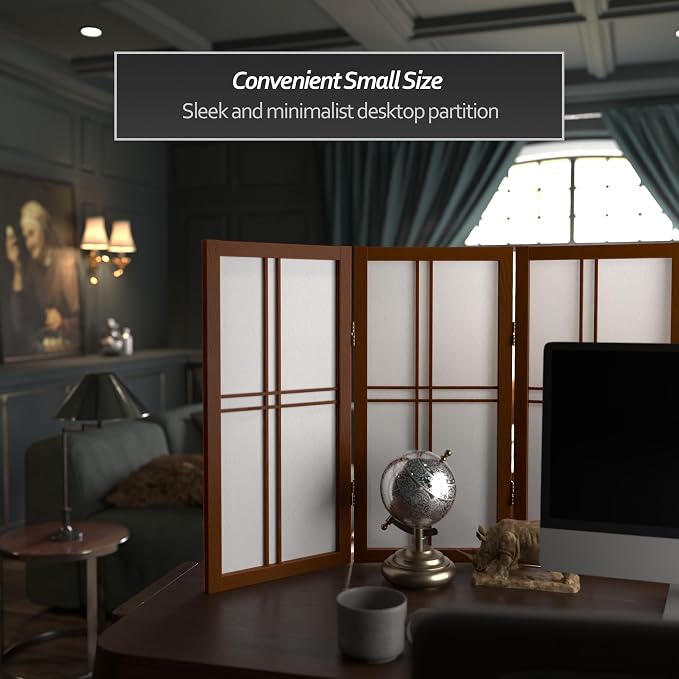 2 ft. Short Desktop Double Cross Shoji Screen - Image 2