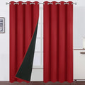 100% Blackout Curtains 52 x 84 Inch/Red Curtains 2 Panels by Lemomo