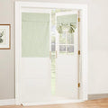 RYB HOME Natural Linen Textured French Door Window Curtains 100% Blackout | by RYBHOME