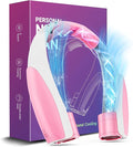 Slientspin AI Portable Neck Fan with 6 Powerful Speeds, 8000mAh Battery Operated USB-C Rechargeable Fan, Hands-Free 360° Cooling Personal Fan Neck for Women Mother Office Concerts Travel Beach(Pink)