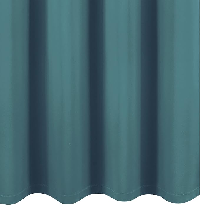100% Blackout Curtains 52 x 84 Inch/Sea Teal Curtains 2 Panels - Image 9