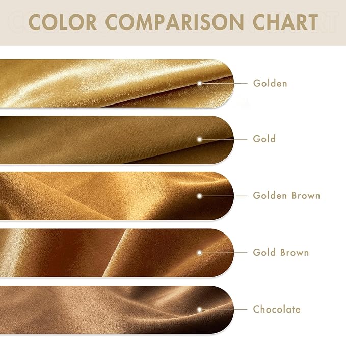 MIULEE Velvet Curtains Golden 52 x 90 Inch Length Set of 2 | Grommet Drapes - Image 7