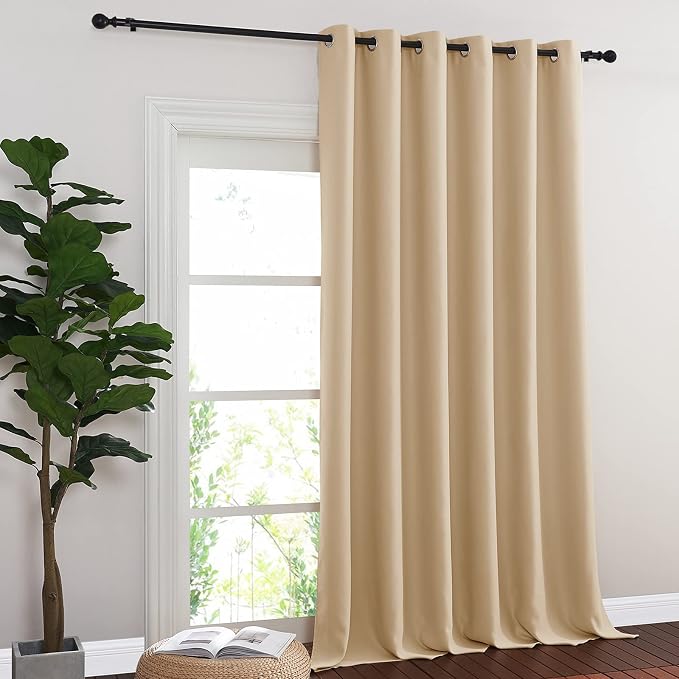 NICETOWN Room Darkening Extra Wide Curtain 102 inch Length, Grommet Thermal - Image 2