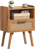 Lerliuo Rattan Nightstand, Side Table by Lerliuo