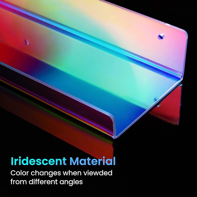 upsimples 2 Pcs 15" Iridescent Acrylic Shelves - Image 4