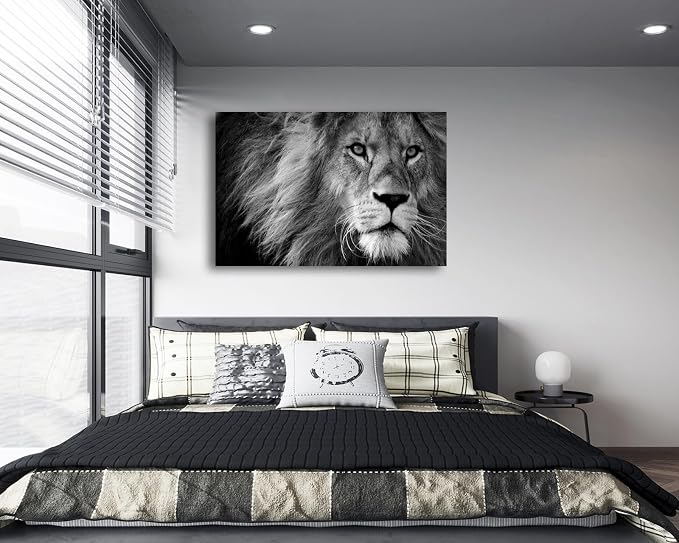 Baisuart D0169 Modern Giclee Canvas Prints Wall Art Stretched Artwork Black and - Image 6