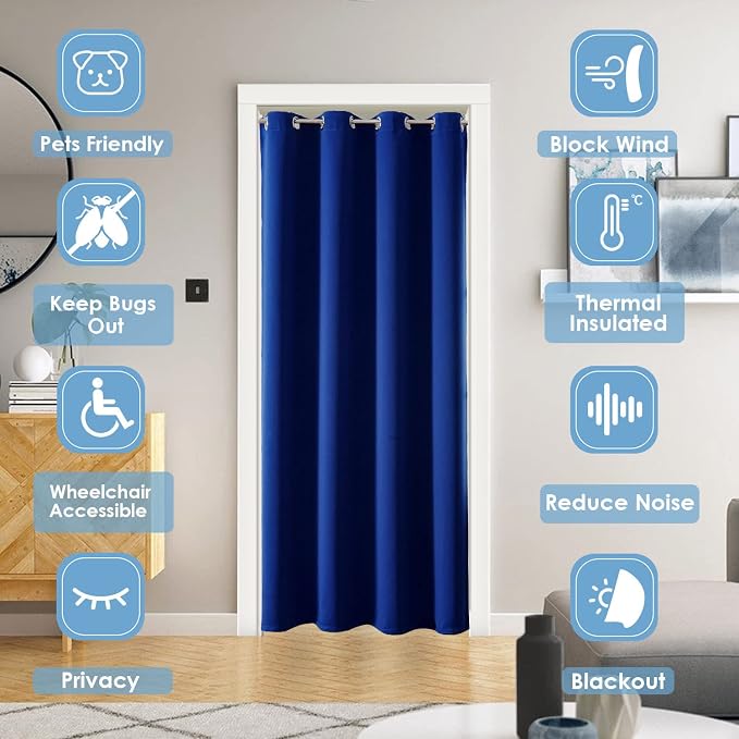ChrisDowa Blackout Curtains Door Curtain - Image 2
