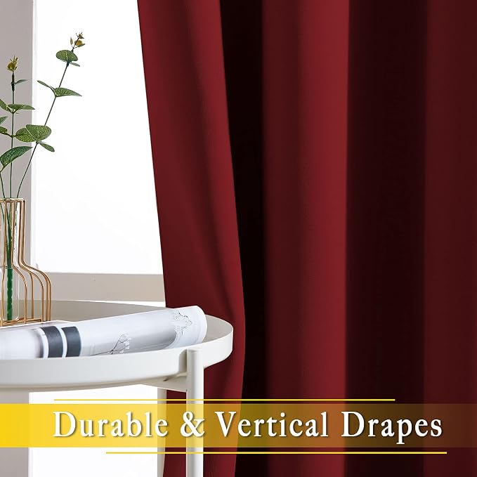 NICETOWN Glass Door Curtains for Window, Wide Thermal Curtain Panels, Sliding - Image 6