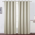 Blackout Curtains 66 x 84 inch/Light Beige Curtains Set of 2 Panels/Thermal by Lemomo