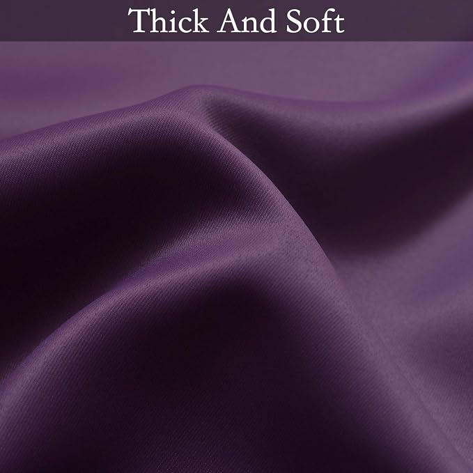 SimpleHome Ombre Purple to Grey White Curtains - Image 8