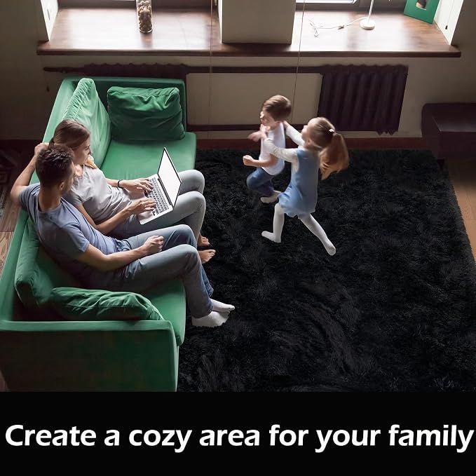 HOMORE 9x12 Area Rugs for Living Room, Modern Shaggy Rugs and Carpets for - Image 7