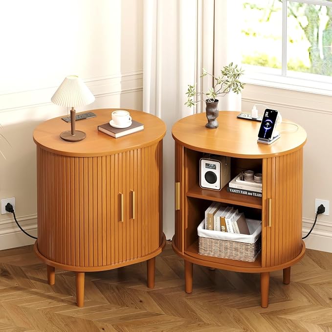 DHH Mid Century Modern Nightstand Set of 2 by DHHFurnitureBuyNow