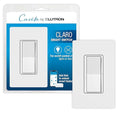 Lutron Claro Smart Light Switch w/ Wall Plate for Caseta Lighting, for LED Lights, Fans, 5 Amp, Single-Pole/3-Way, Neutral Required, DVRFW-5NS-WH-A, White