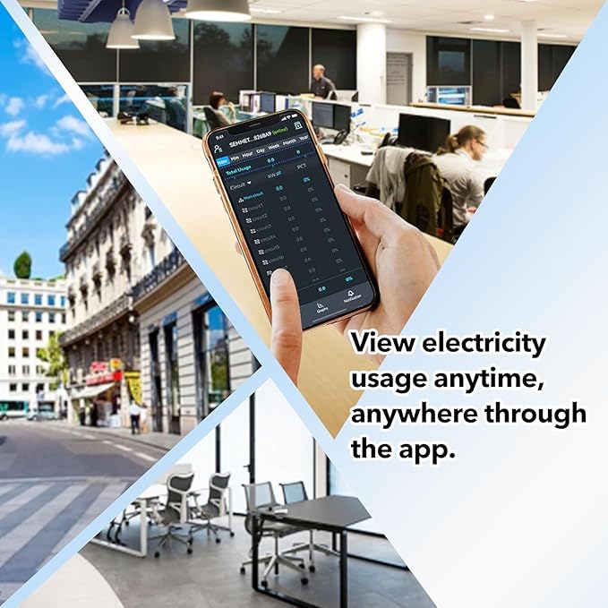 Smart Home Energy Monitor with 8 50A Circuit Level Sensors, Measure Power Usage in Real-Time, History with App (8 50A Circuit Level Sensors) - Compatible with Home Assistant