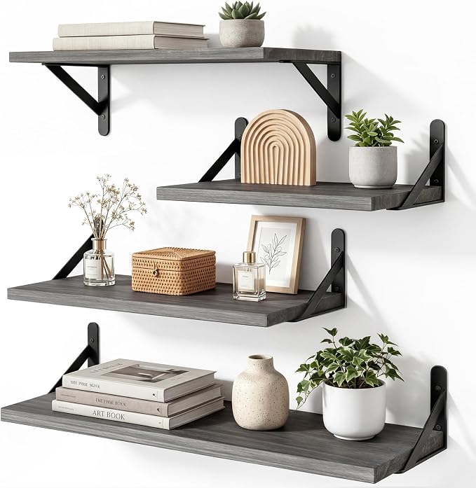 YGEOMER 4 Different Sizes Floating Shelves by YGEOMER