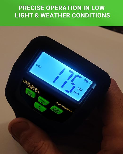 Paint Thickness Gauge CM-224Pro 2026 | Coating Thickness Meter Fe/Al/Zn | Auto Paint Depth Gauge Car Tester with High-Precision Probe, Multi-Unit Display & Auto Calibration
